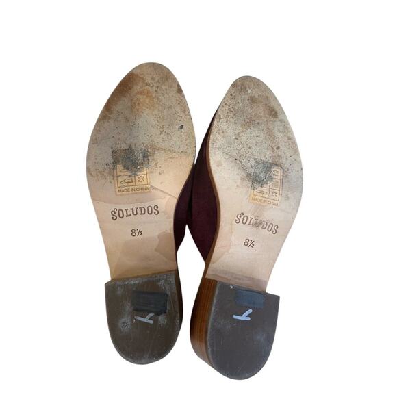 Soludos Womens Venetian Mules Size 8.5 Minimalist Slip On Western Stacked Heel - Picture 8 of 12